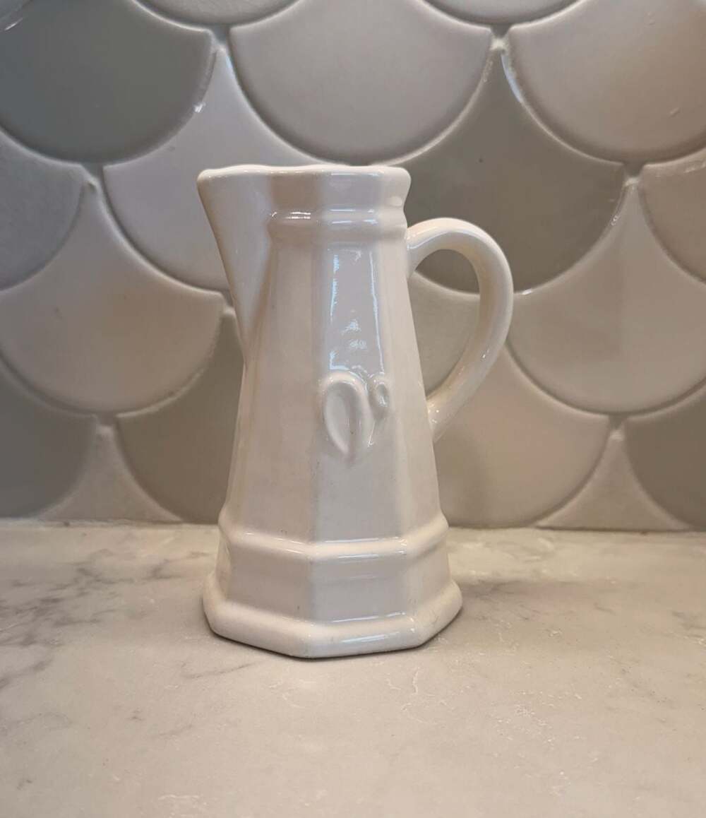 Pfaltzgraff Heritage White Stoneware Creamer Pitcher